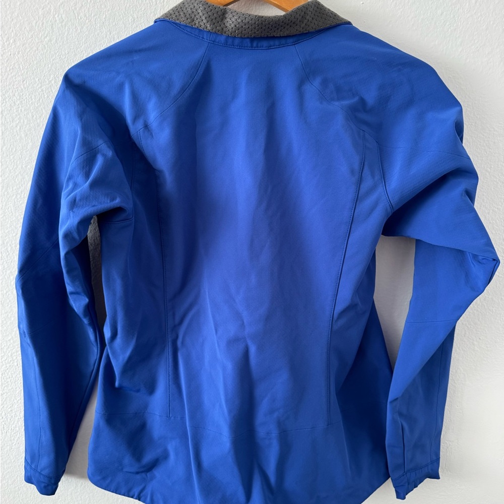 REI Womens Blue Softshell Weaather proof Jacket Coat Small S - Picture 4 of 5